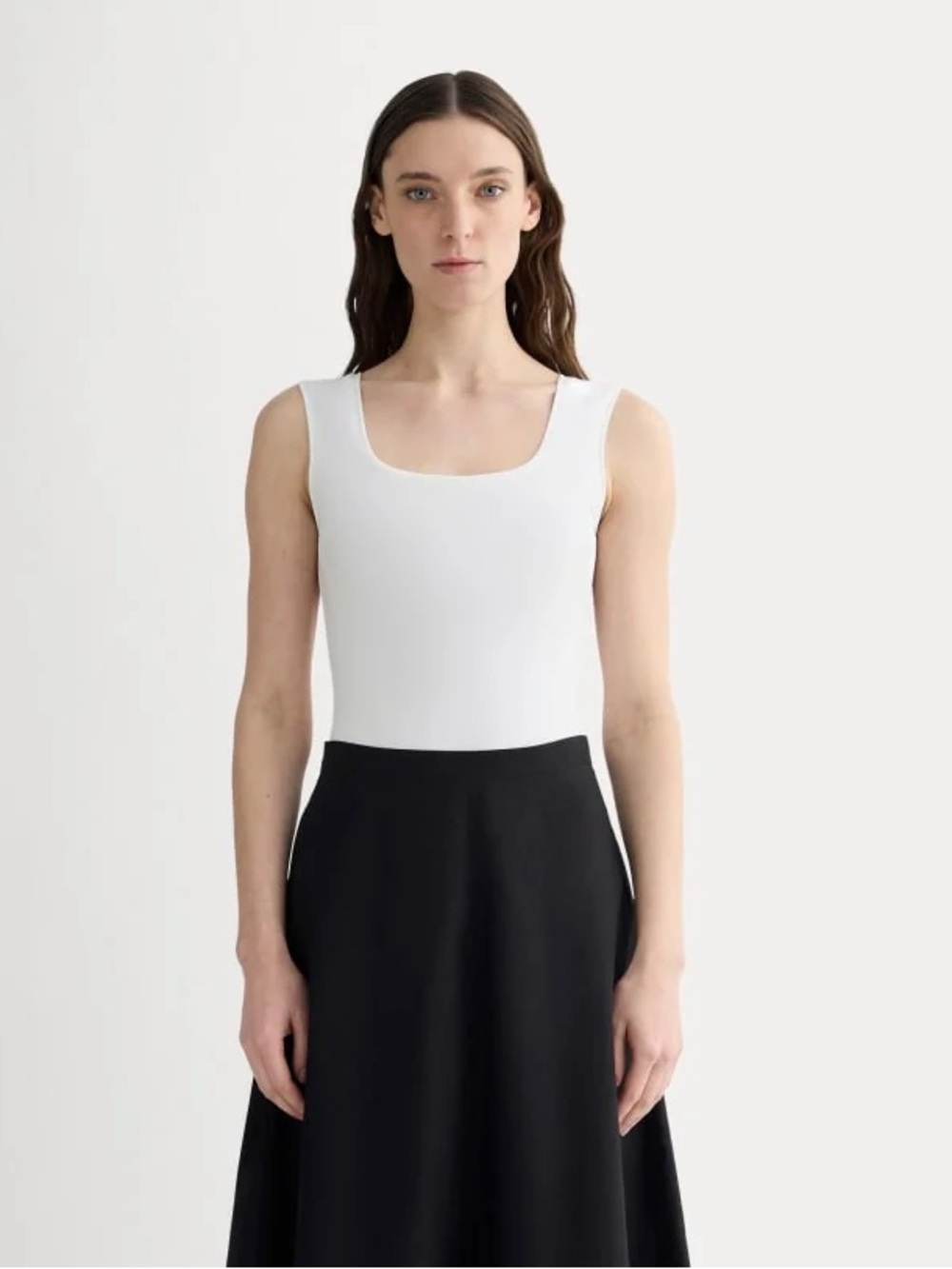 Everlane The Form Square Neck Bodysuit White Large
